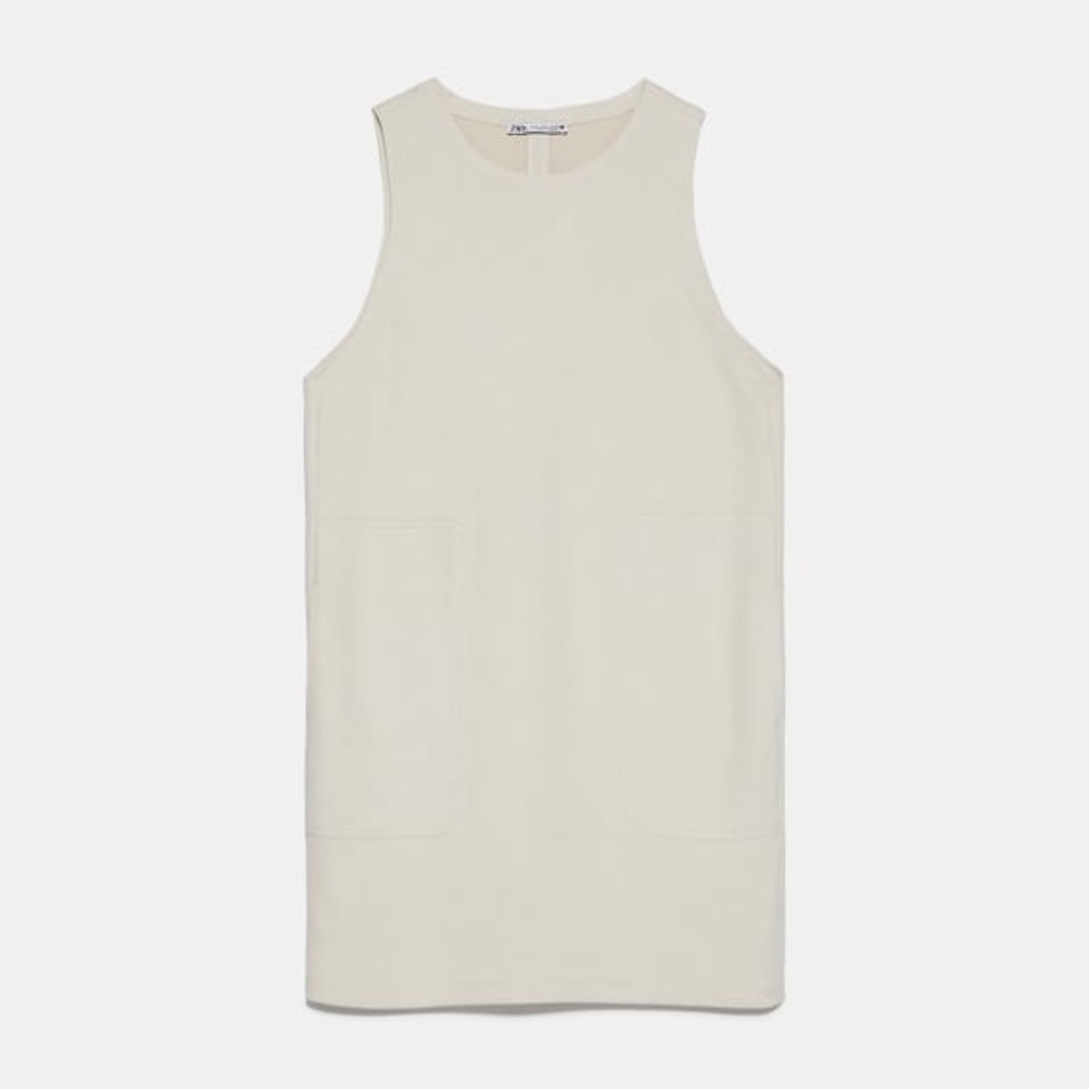 Never worn Zara Ecru dress